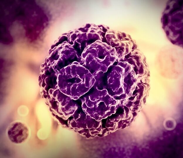 3D líkan af HPV (papillomavirus)